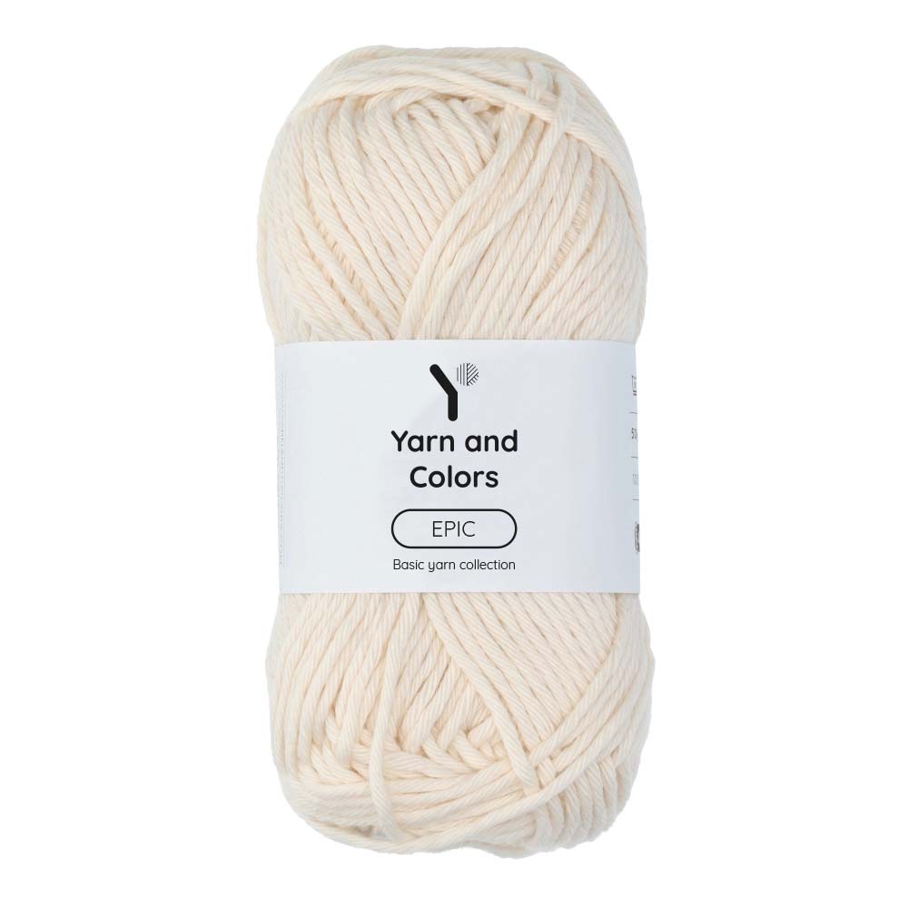 Yarn and Colors Epic 002 Cream - bol garen in deze kleur