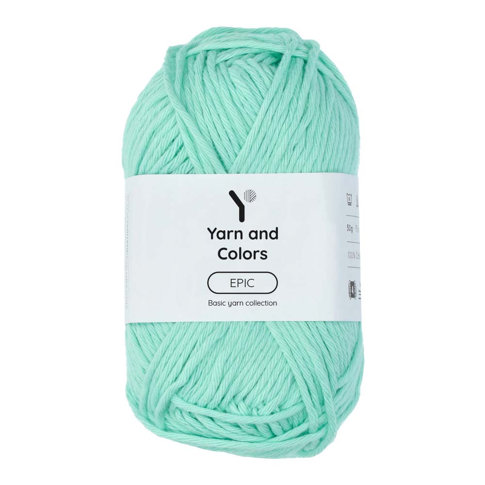 Yarn and Colors Epic 075 Green Ice - bol garen in deze kleur