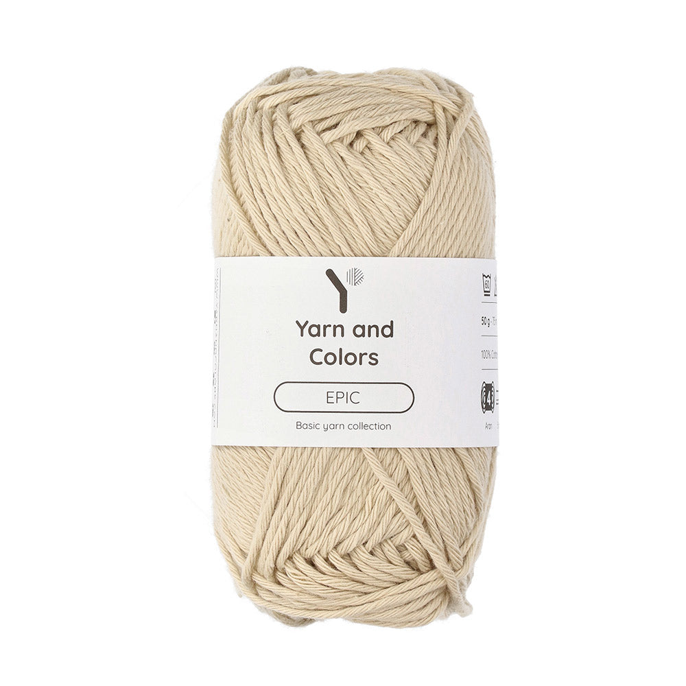Yarn and Colors Epic 126 Sand - bol garen in deze kleur