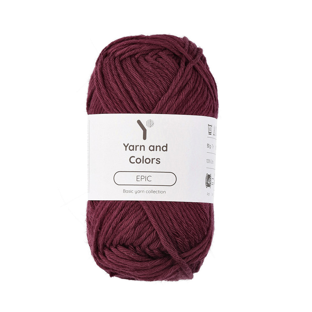 Yarn and Colors Epic 132 Bordeaux - bol garen in deze kleur