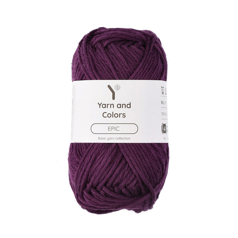 Yarn and Colors Epic 134 Eggplant - bol garen in deze kleur