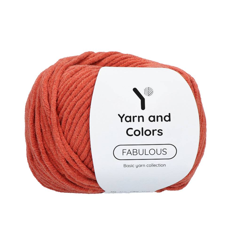 Yarn and Colors Fabulous 023 Brick - bol garen in deze kleur