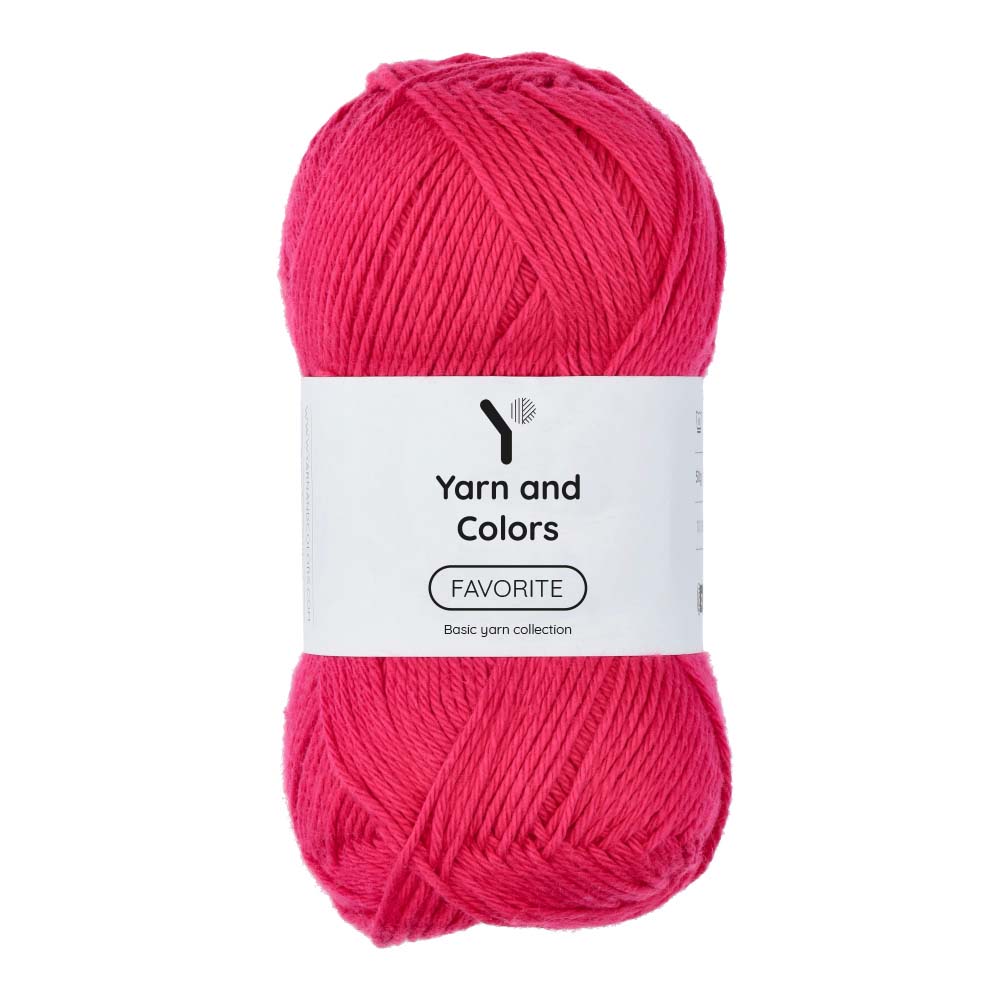 Yarn and Colors Favorite 033 Raspberry - bol garen in deze kleur