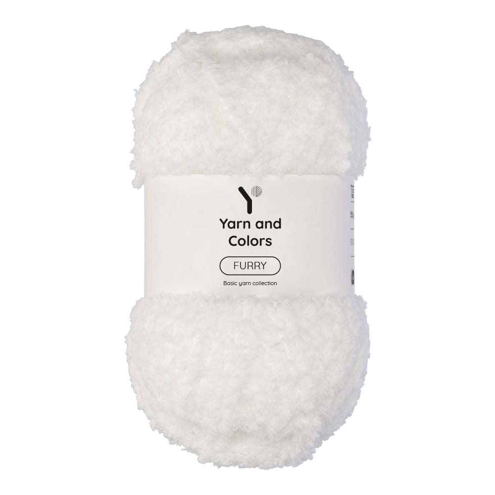 Yarn and Colors Furry 001 White - bol garen in deze kleur