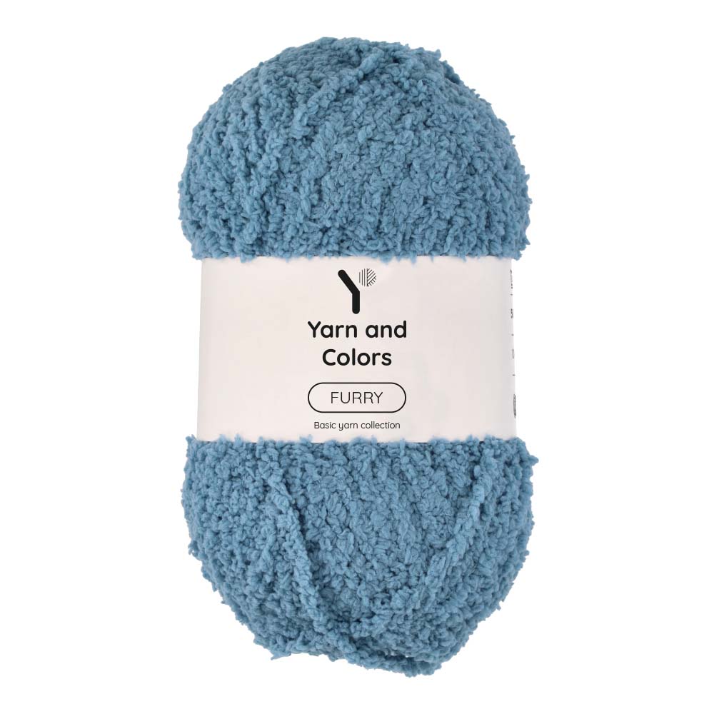 Yarn and Colors Furry 061 Denim - bol garen in deze kleur