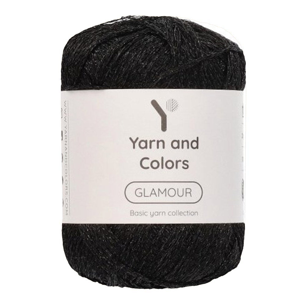Yarn and Colors Glamour 100 Black - bol garen in deze kleur