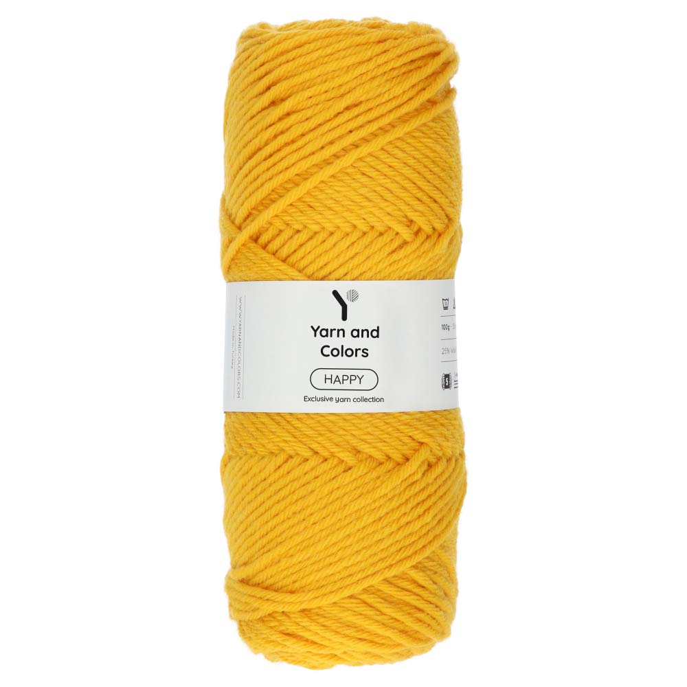 Yarn and Colors Happy 015 Mustard - bol garen in deze kleur
