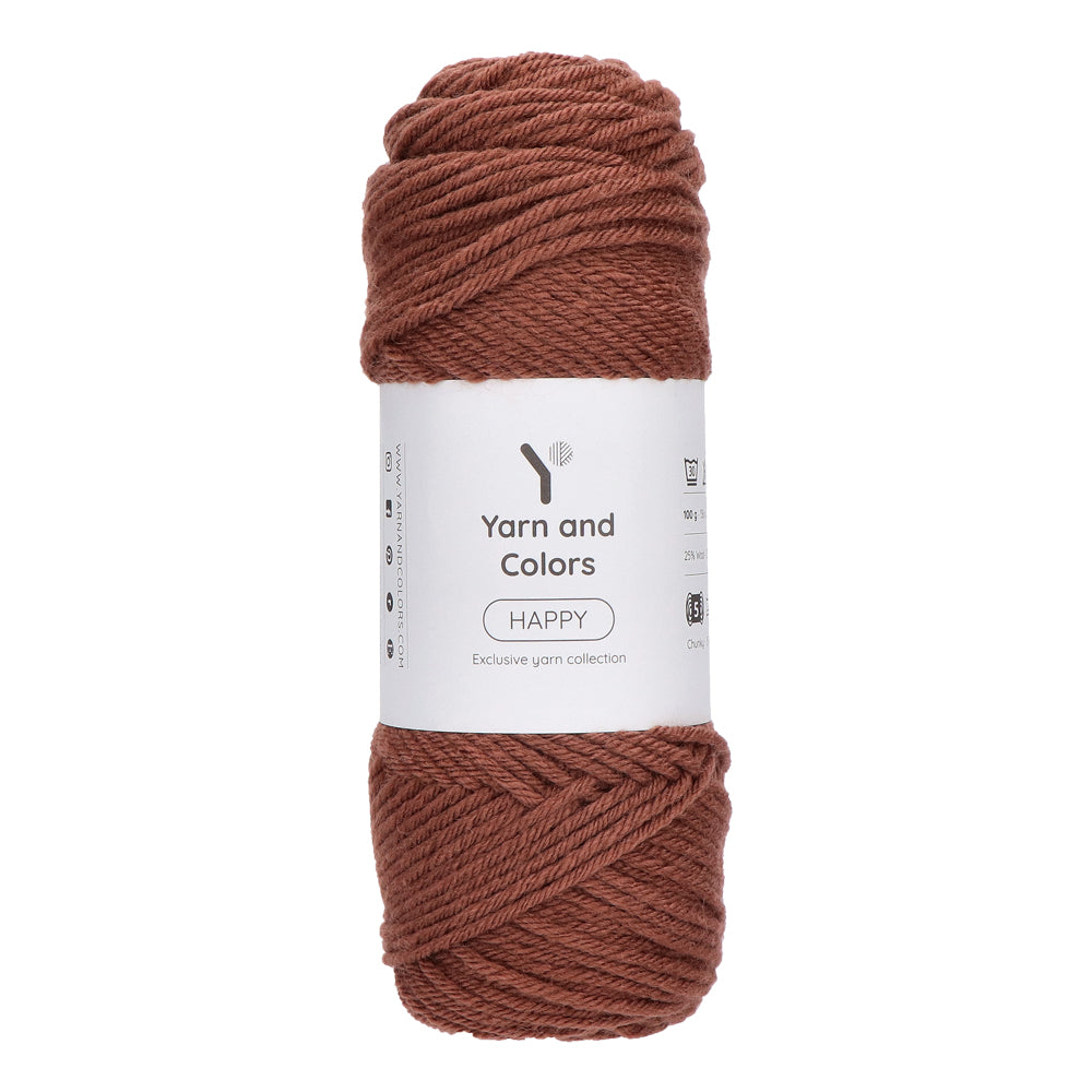 Yarn and Colors Happy 027 Brunet - bol garen in deze kleur
