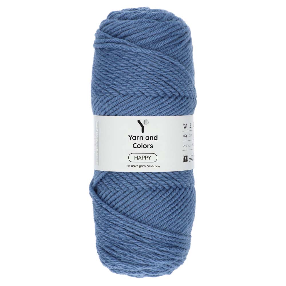 Yarn and Colors Happy 061 Denim - bol garen in deze kleur
