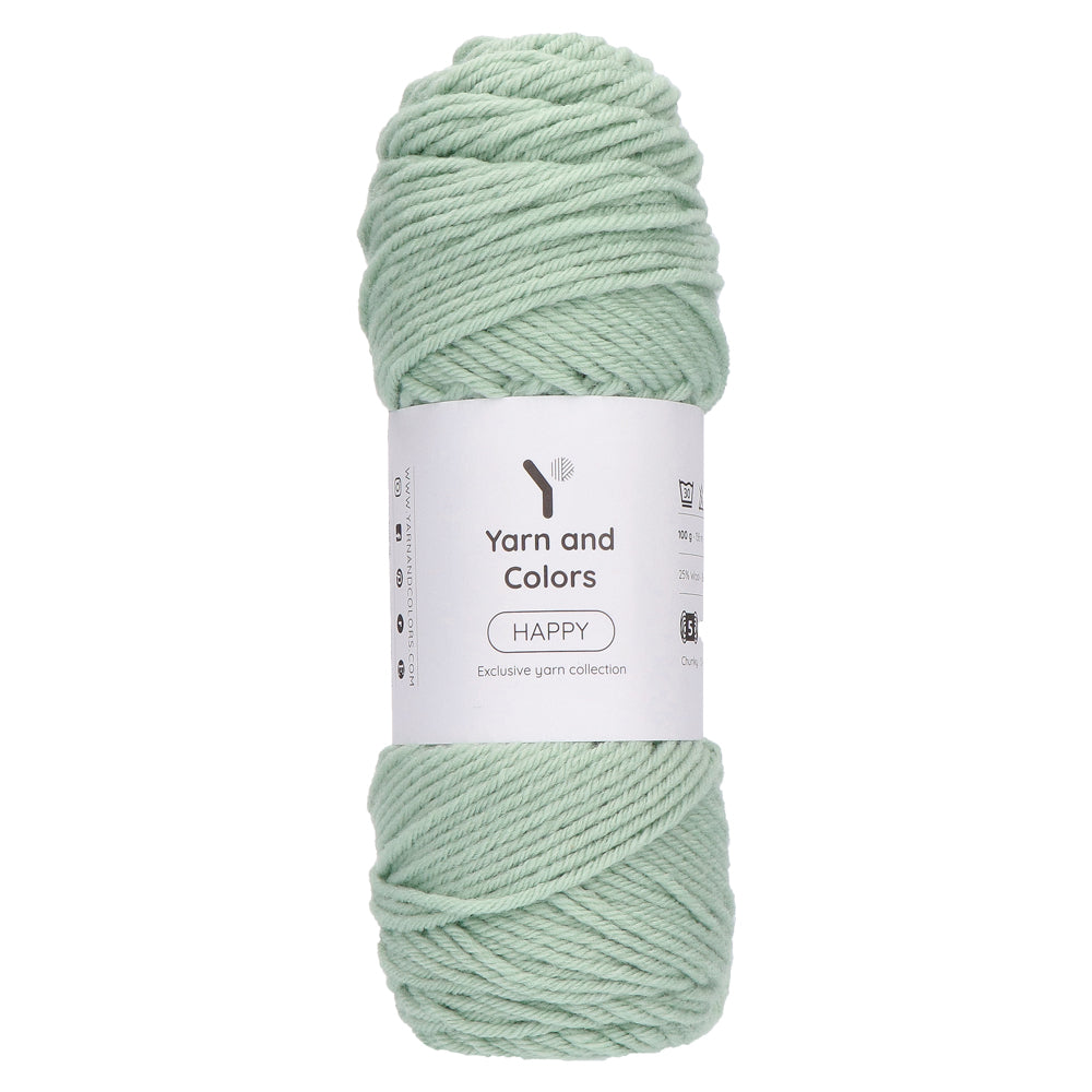 Yarn and Colors Happy 080 Eucalyptus - bol garen in deze kleur