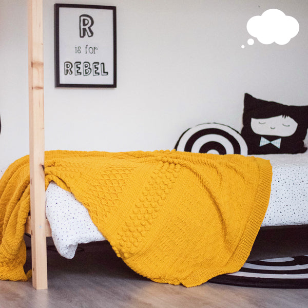 Gebreidgeel — gemaakt met Yarn and Colors Happy