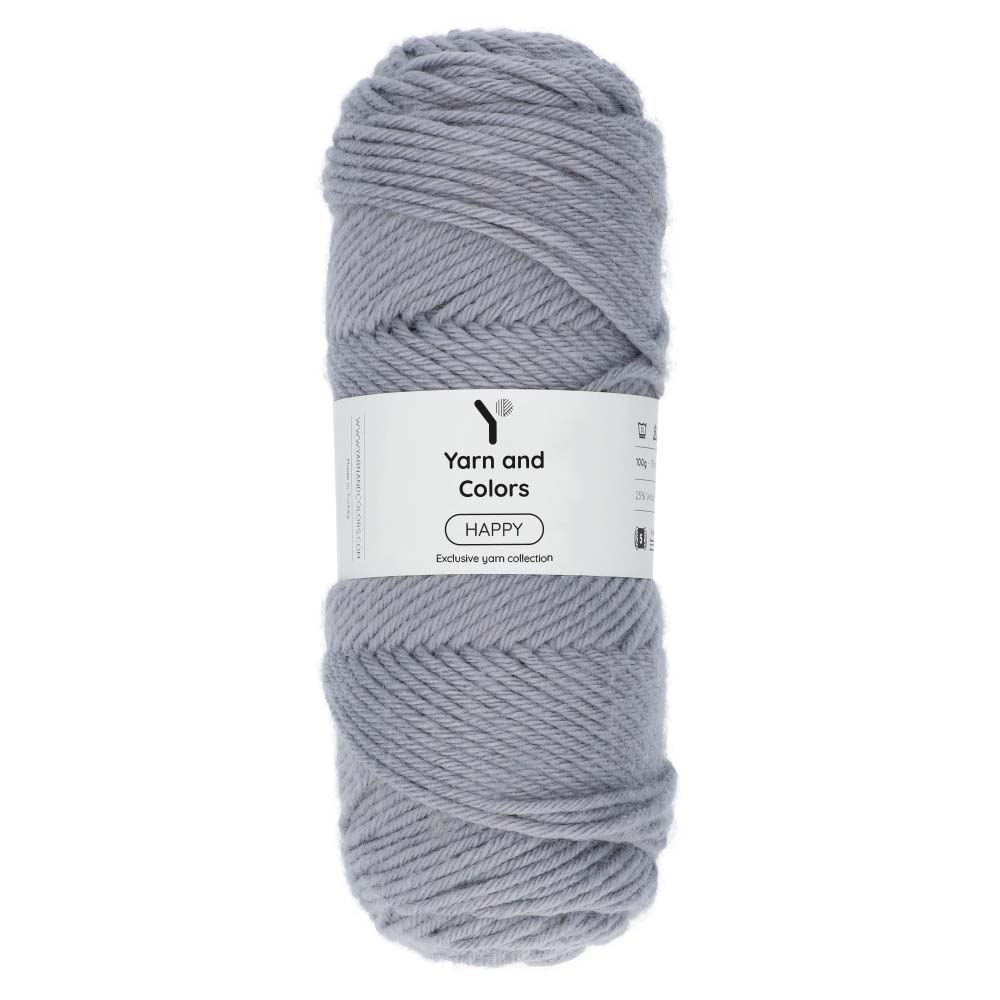 Yarn and Colors Happy 096 Shark Grey - bol garen in deze kleur