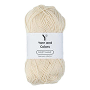 Yarn and Colors Must-have 002 Cream - bol garen in deze kleur