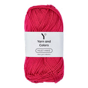 Yarn and Colors Must-have 033 Raspberry - bol garen in deze kleur