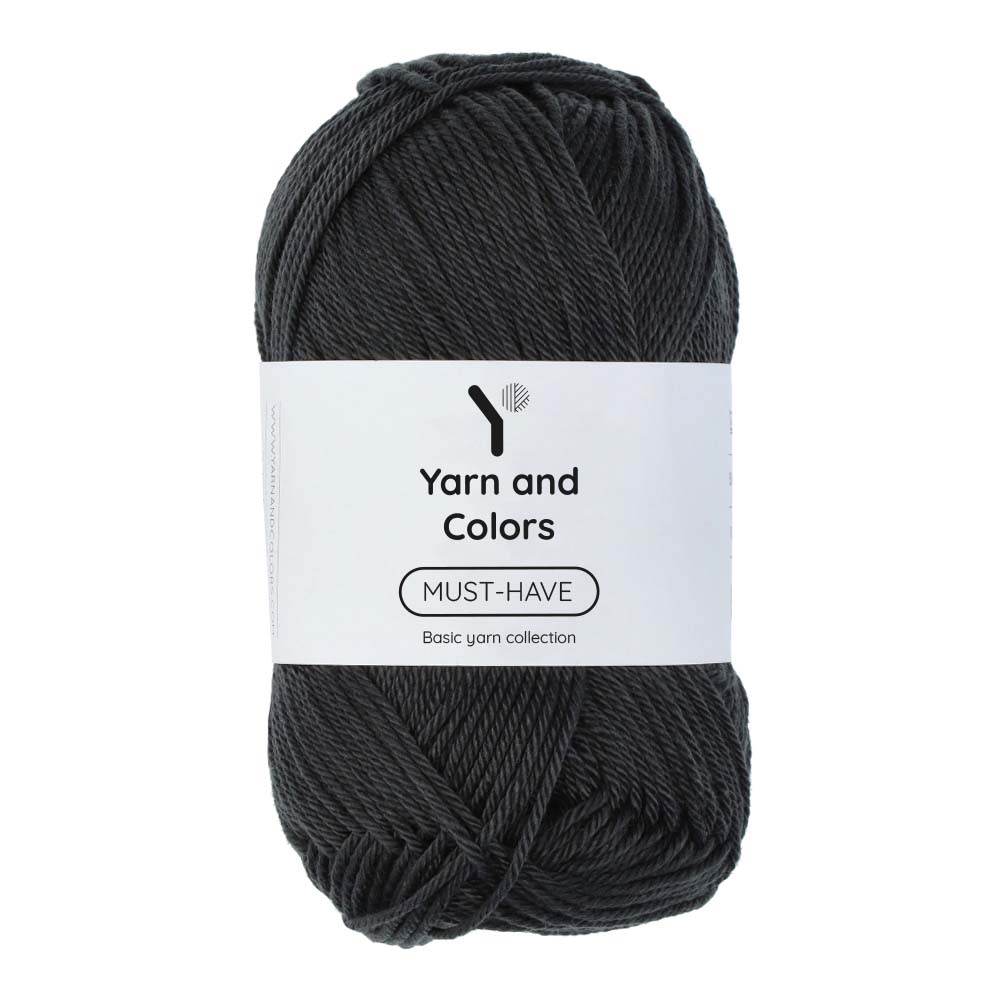 Yarn and Colors Must-have 099 Anthracite - bol garen in deze kleur