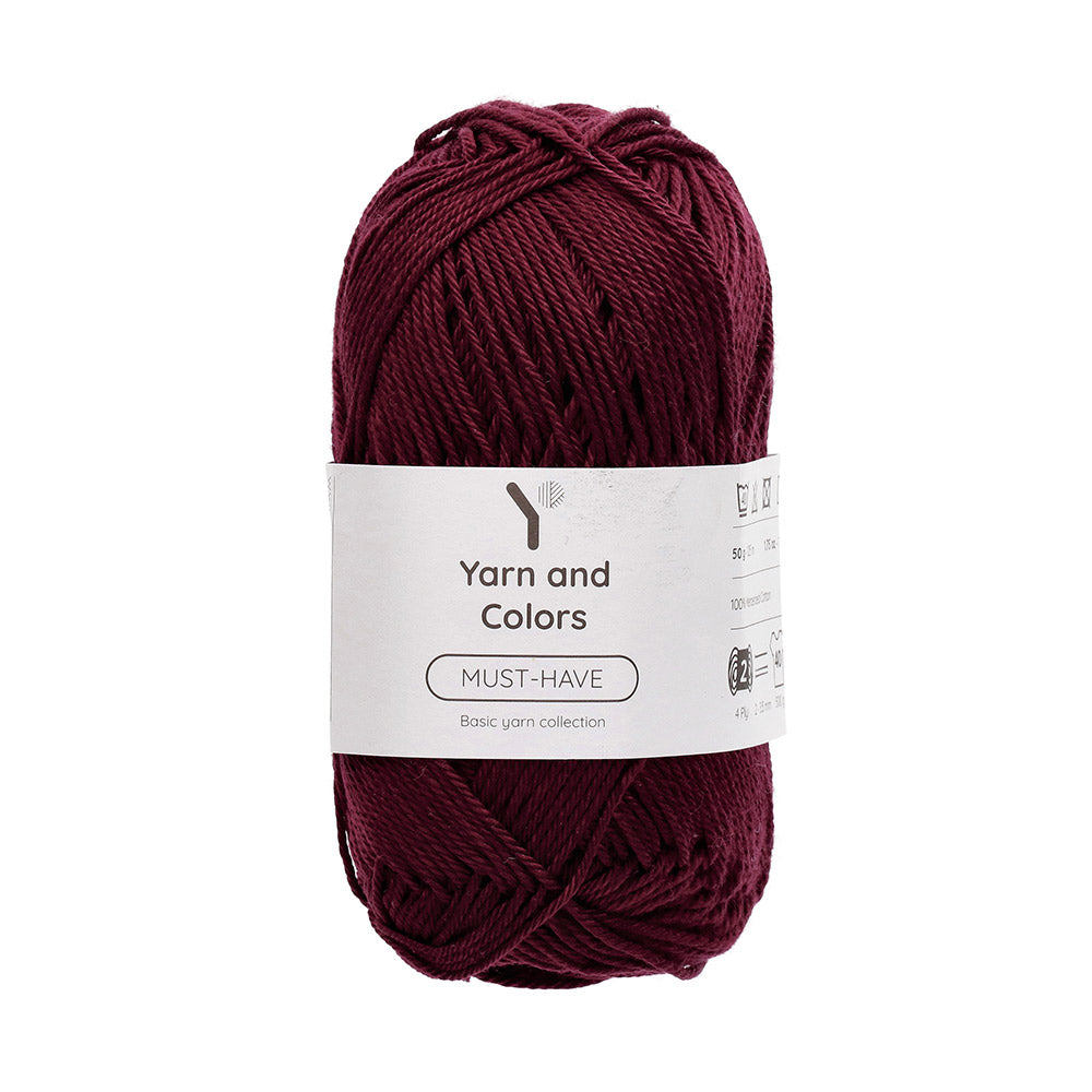 Yarn and Colors Must-have 132 Bordeaux - bol garen in deze kleur