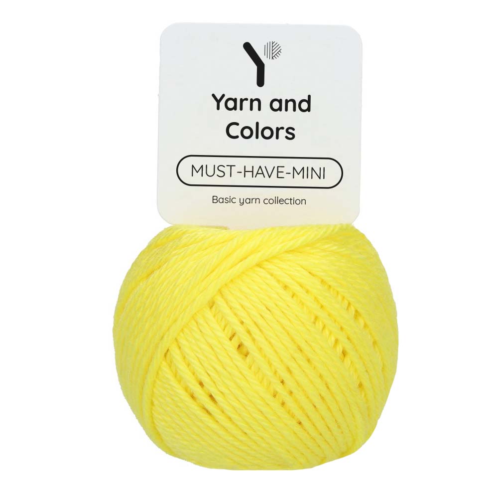 Yarn and Colors Must-have Minis 012 Lemon - bol garen in deze kleur