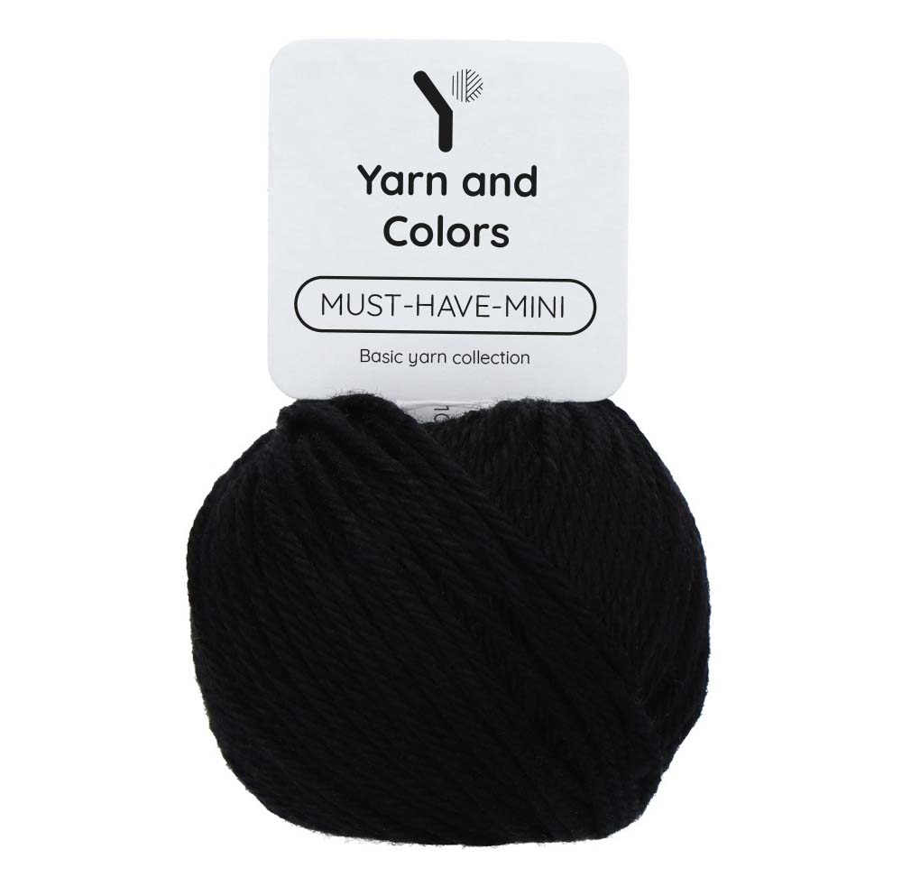Yarn and Colors Must-have Minis 100 Black - bol garen in deze kleur