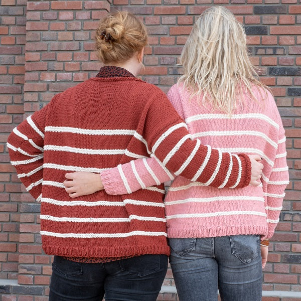 Yarn and Colors Striped Jumper Reversed Breipakket (7)