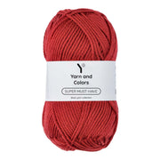 Yarn and Colors Super Must-have 030 Red Wine - bol garen in deze kleur