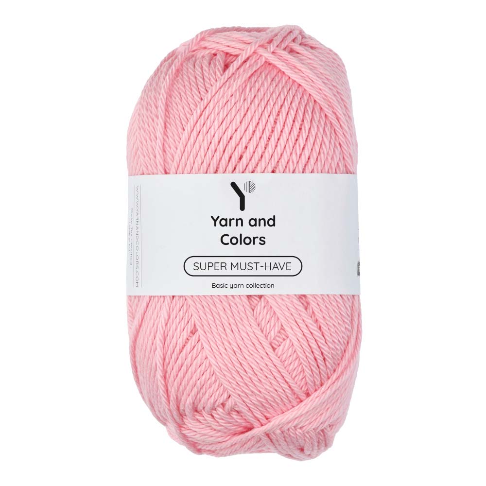 Yarn and Colors Super Must-have 046 Pastel Pink - bol garen in deze kleur