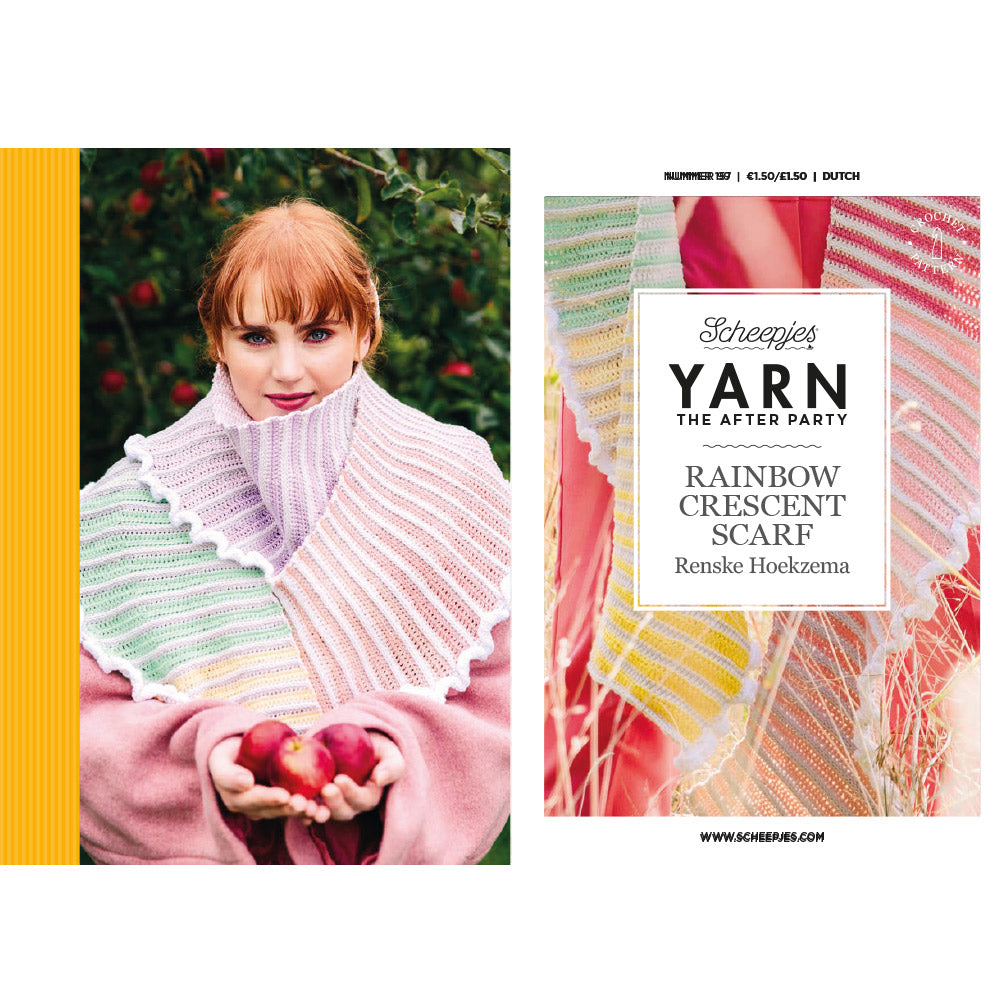 YARN The After Party nr.157 Rainbow Crescent Scarf NL