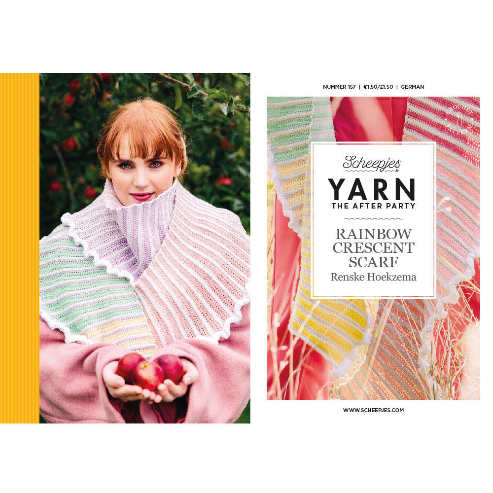 YARN The After Party nr.157 Rainbow Crescent Scarf DE