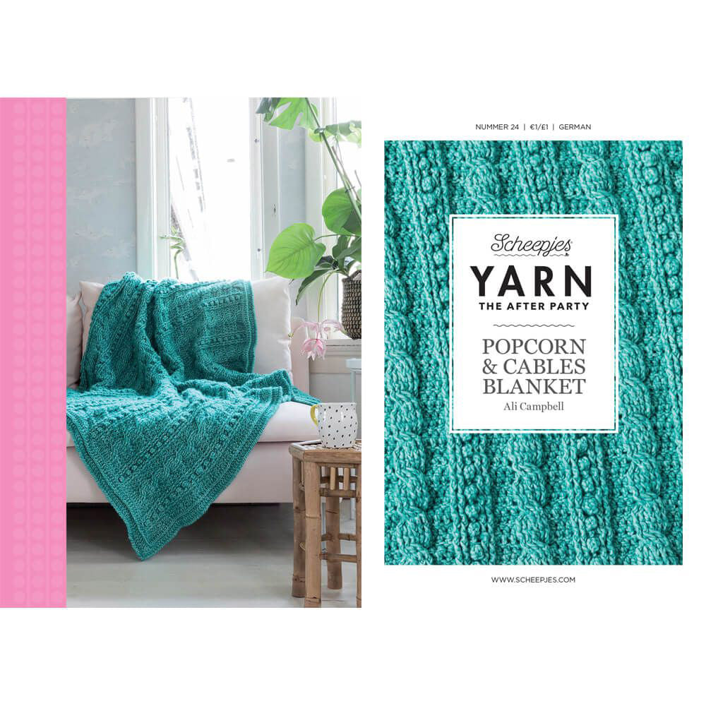 YARN The After Party nr.24 Popcorn-Cables Blanket DE