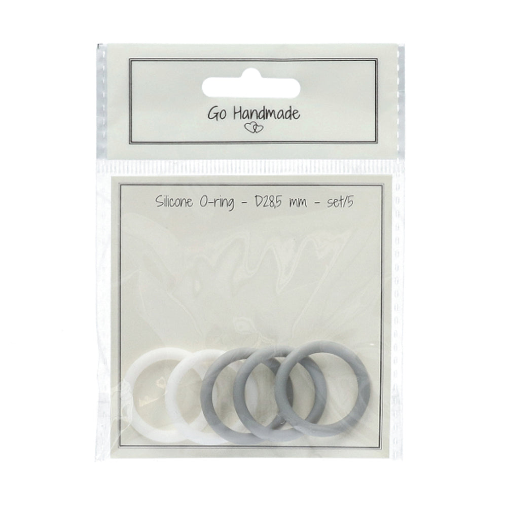 Go Handmade O-Bijtring White / Grey