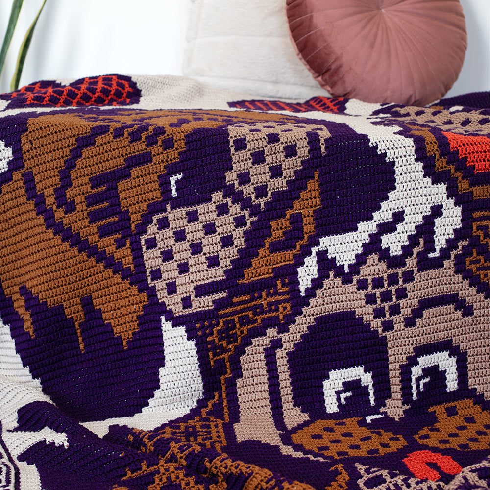 Deken — gemaakt met AdO Crochet - Zen Tangle Dogs Deken Mozaïek Haakpakket - Inclusief Digitaal Patroon (4)
