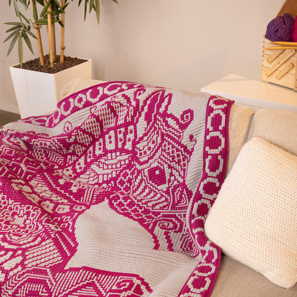 Paard — gemaakt met Zen Tangle Horse - AdO Crochet - Garenpakket - Mozaïek (2)