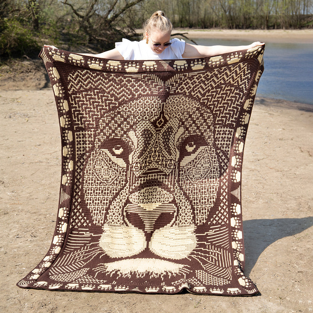 Zen Tangle Lion - AdO Crochet Garen- en Haakpakket Interlocking Special DK