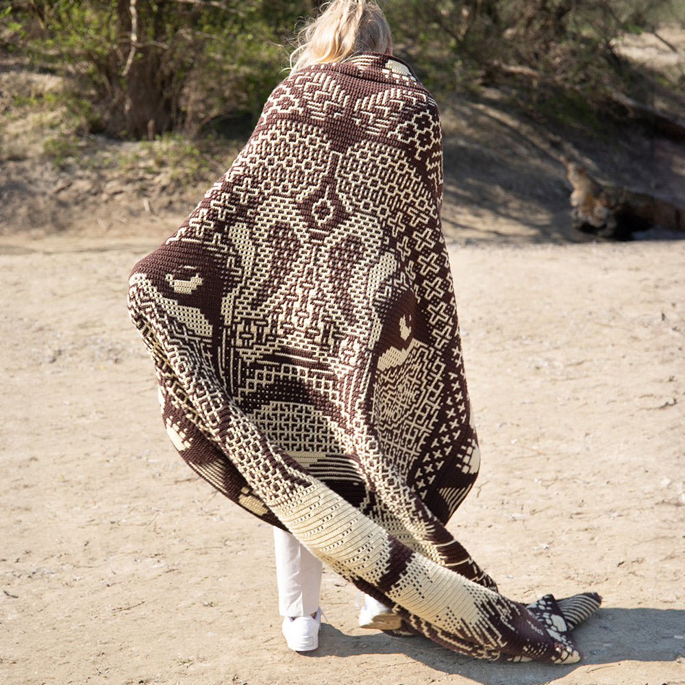 Leeuw — gemaakt met Zen Tangle Lion - AdO Crochet Garen- en Haakpakket Mozaïek Special DK