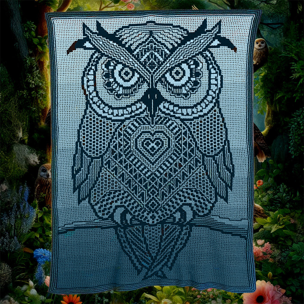 Ollie anneke — gemaakt met Zen Tangle Ollie the Owl Haakpakket Mozaïek