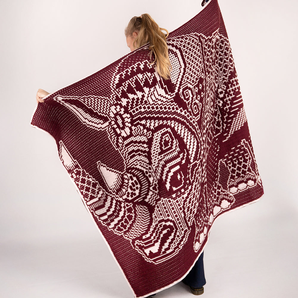 Nijpaard — gemaakt met Zen Tangle Rhino - AdO Crochet Garen- en Haakpakket Interlocking (4)